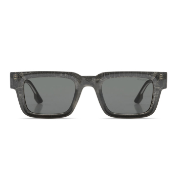 Komono Sonnenbrille Victor  Black Viper, Rauchgraue Gläser, Frontansicht
